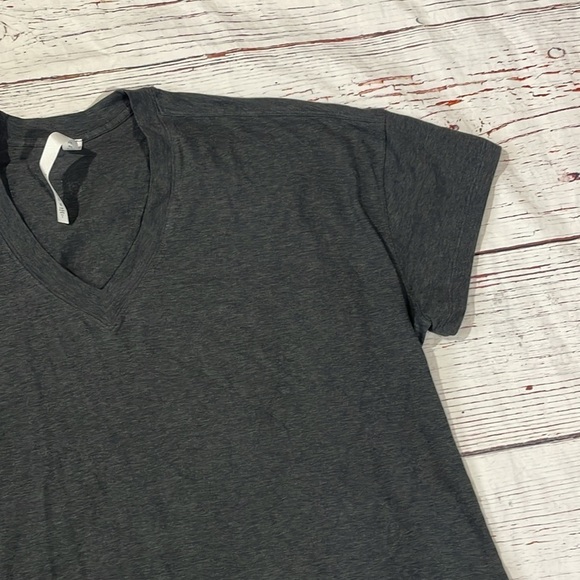 Lululemon Side Tie V-Neck Oversized T-Shirt Heathered Black - Picture 9 of 13